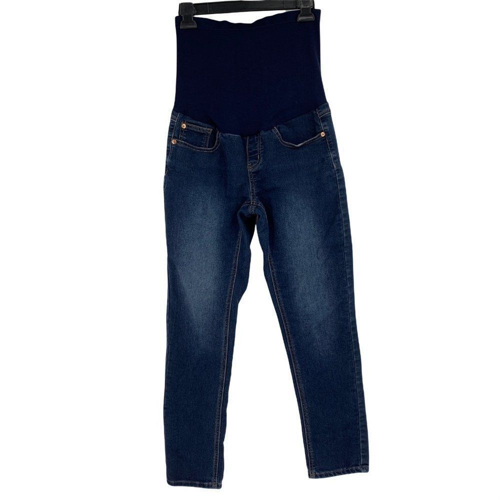 Bella Vida Small 4/6 Maternity Jeans Dark 0318 Jegging Straight Leg Crop EUC